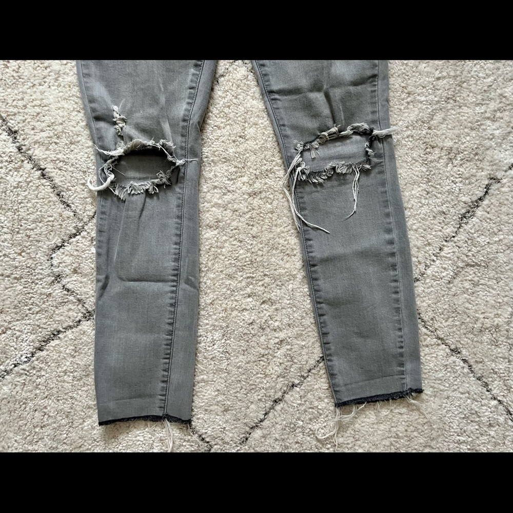 Women’s Pacsun ripped ankle denim gray jean - Picture 4 of 5